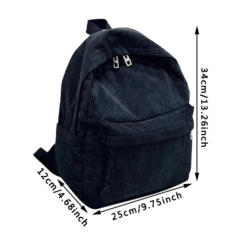 Trendy Corduroy Backpacks for Students | Stylish School Bags