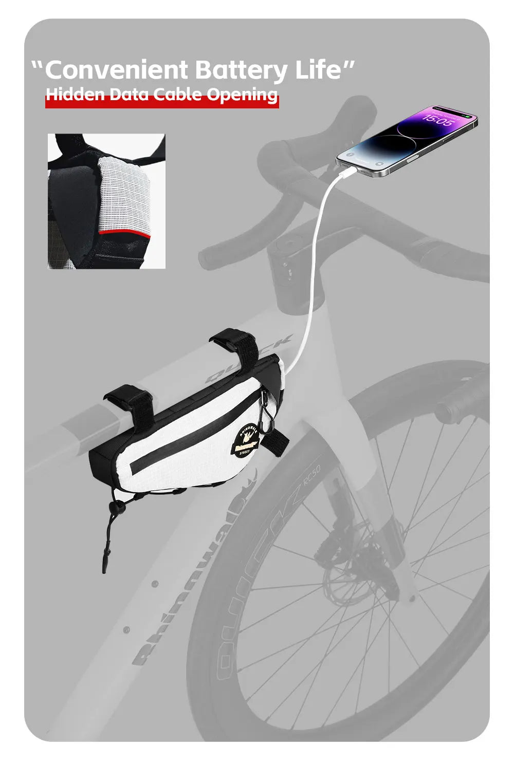 Large Capacity Bicycle Hanging Bags | Triangle Crossbody Cycling Bag