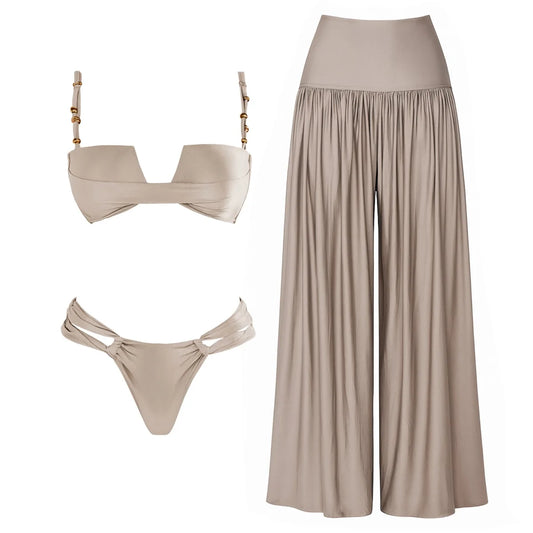 Stylish Bandeau 3-Piece Bikini Set for Women | Perfect Summer Swimwear