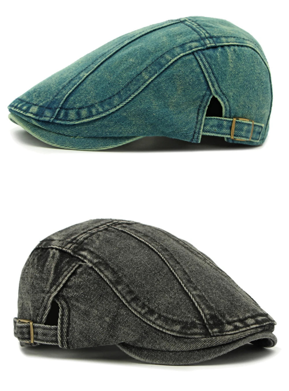 Unisex Adjustable Denim Beret Hat | Stylish Artist Cap