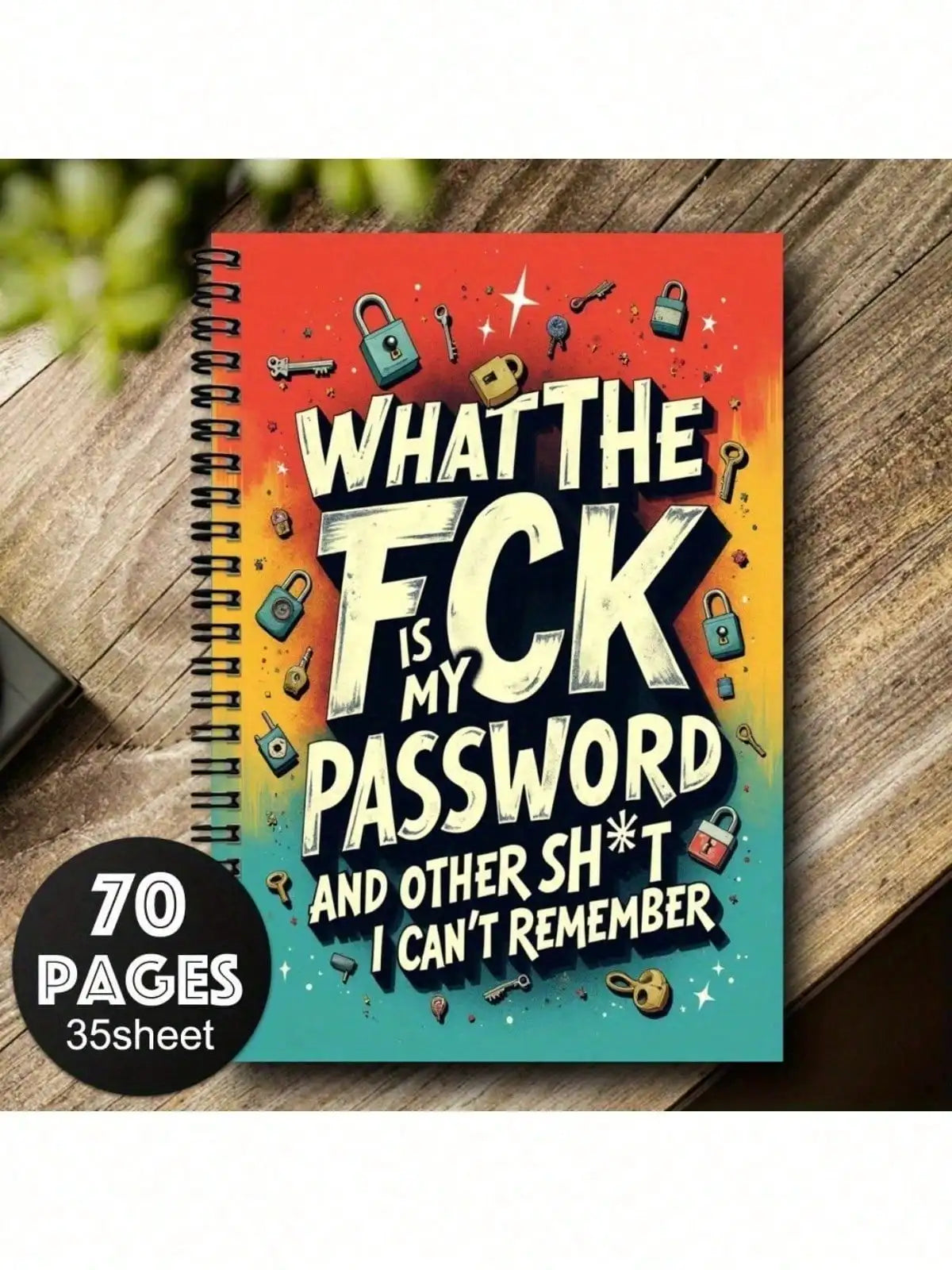 Spiral Password Notebook | Secure Internet Login Keeper