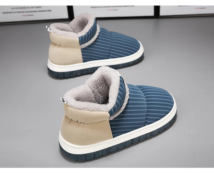 Men's Warm Plush Snow Boots | Cozy Mid-Calf Ankle Winter Shoes