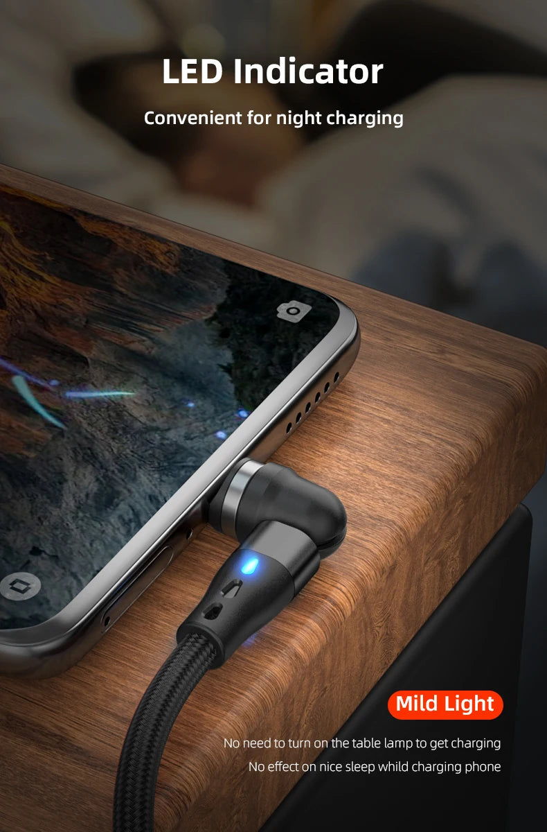5A Magnetic Fast Charging Cable | 540° Rotating Design