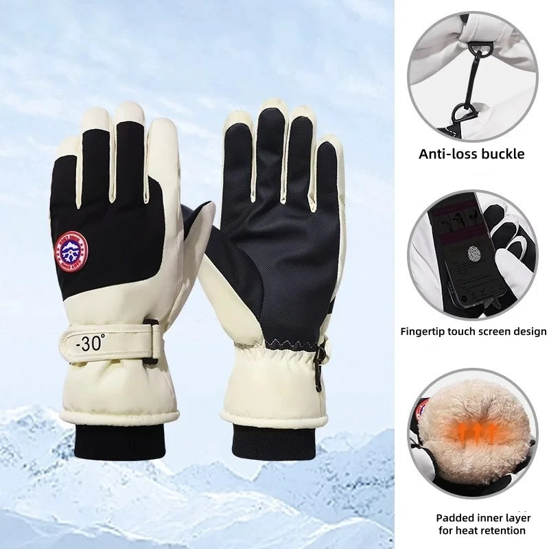 Professional Winter Skiing Gloves | Warm Waterproof Mittens