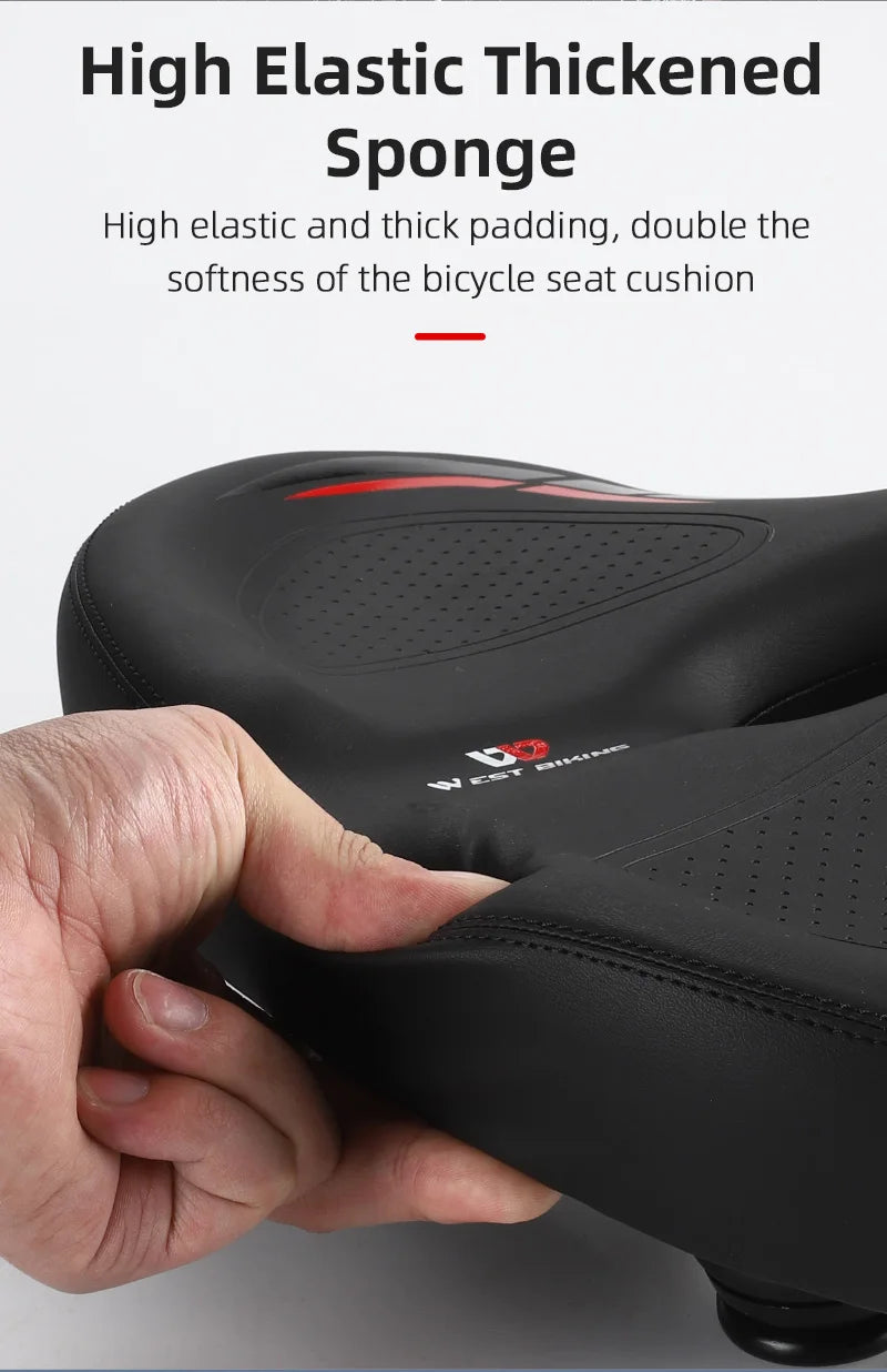 Oversize Comfortable Bicycle Saddle | Breathable Bike Seat Cushion