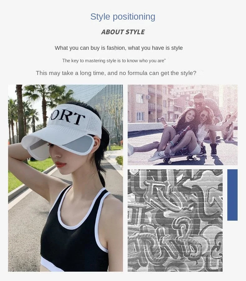 Women's Sunblock Sports Hat | Large Brimmed Outdoor Cap