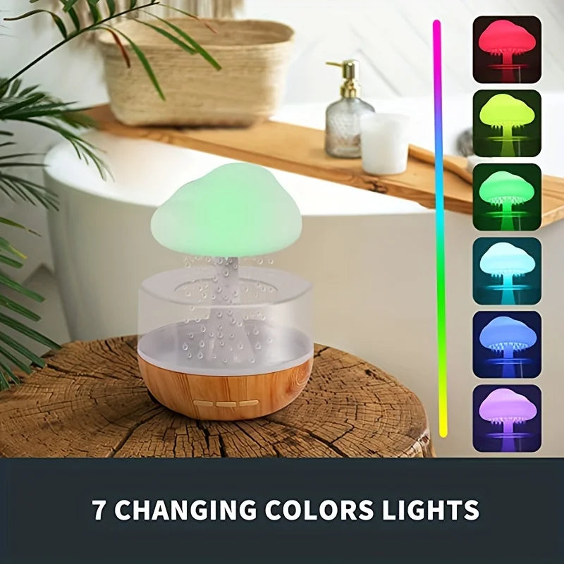 Ultrasonic Colorful Aromatherapy Humidifier | Cloud Rain Diffuser