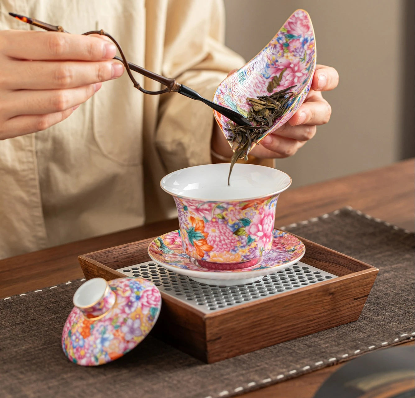 Cucharilla de Cerámica para Té y Café de Hojas Sueltas | Diseño Elegante