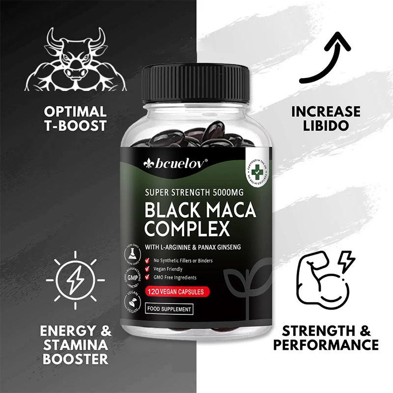 Black Maca & Ginseng Energy Supplement | Boost Performance