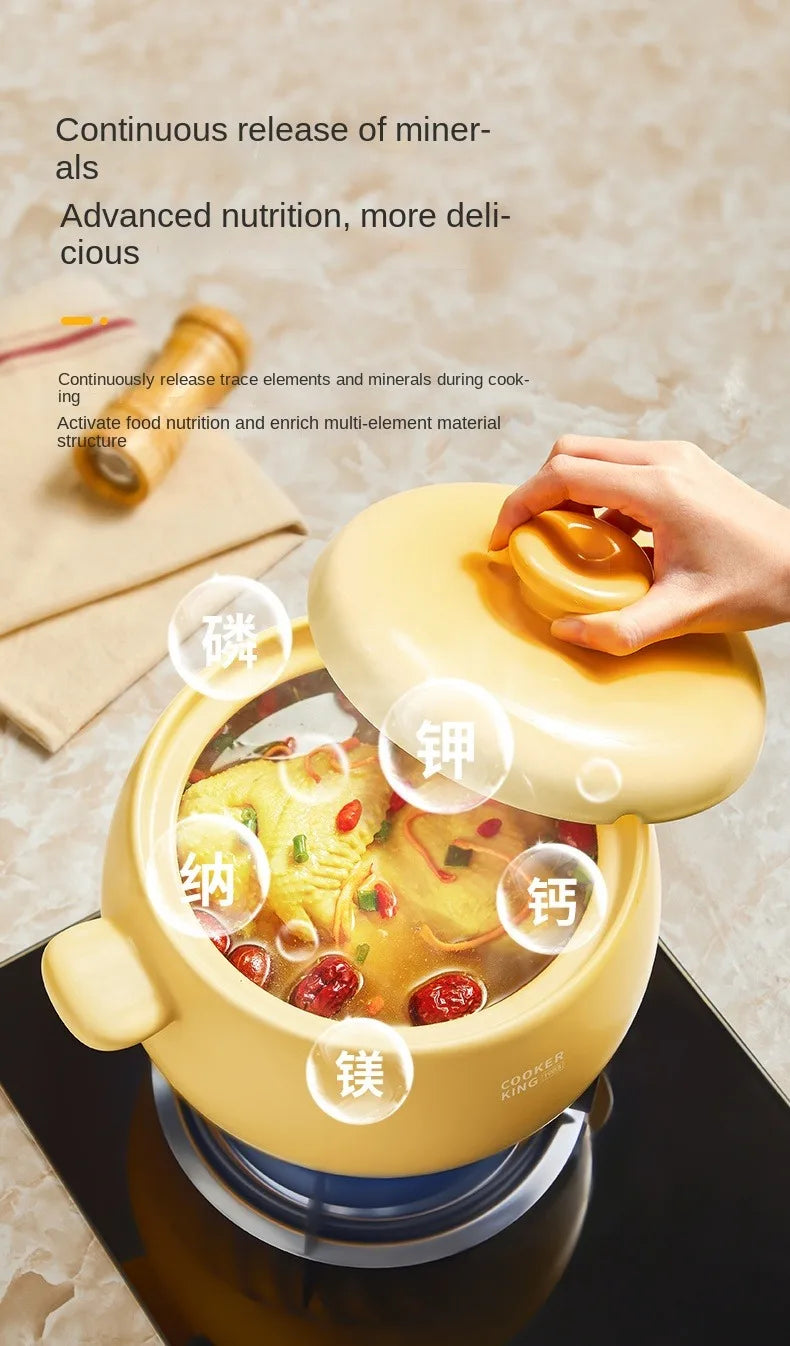High-Temperature Resistant Ceramic Casserole Pot for Gas Stoves