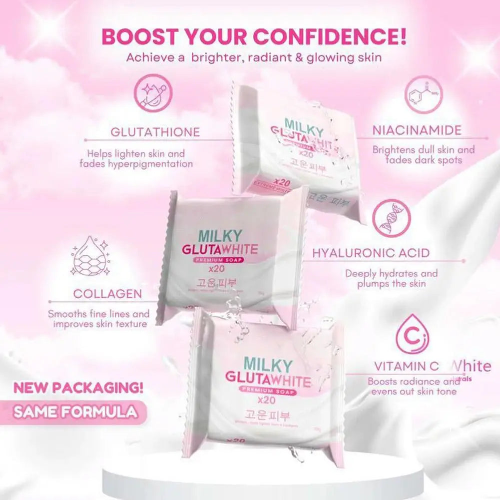 Premium Korean Glutathione Milk Soap | Deep Cleansing & Nourishing