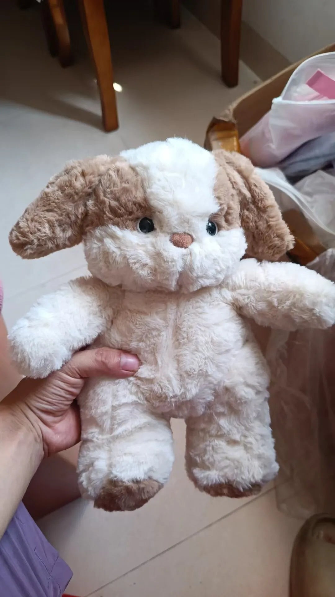 Kawaii Cute Fluffy Puppy Plush Pillow | Soft Stuffed Dog Companion