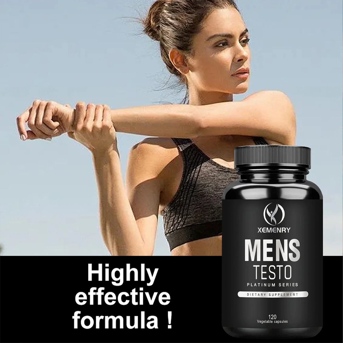 Men's Supplements for Energy and Muscle Growth | 120 Capsules