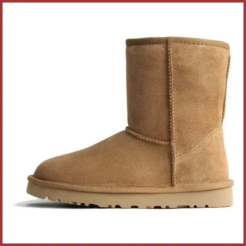 Women's Sheepskin Wool Snow Boots | Warm Winter Ankle Boots