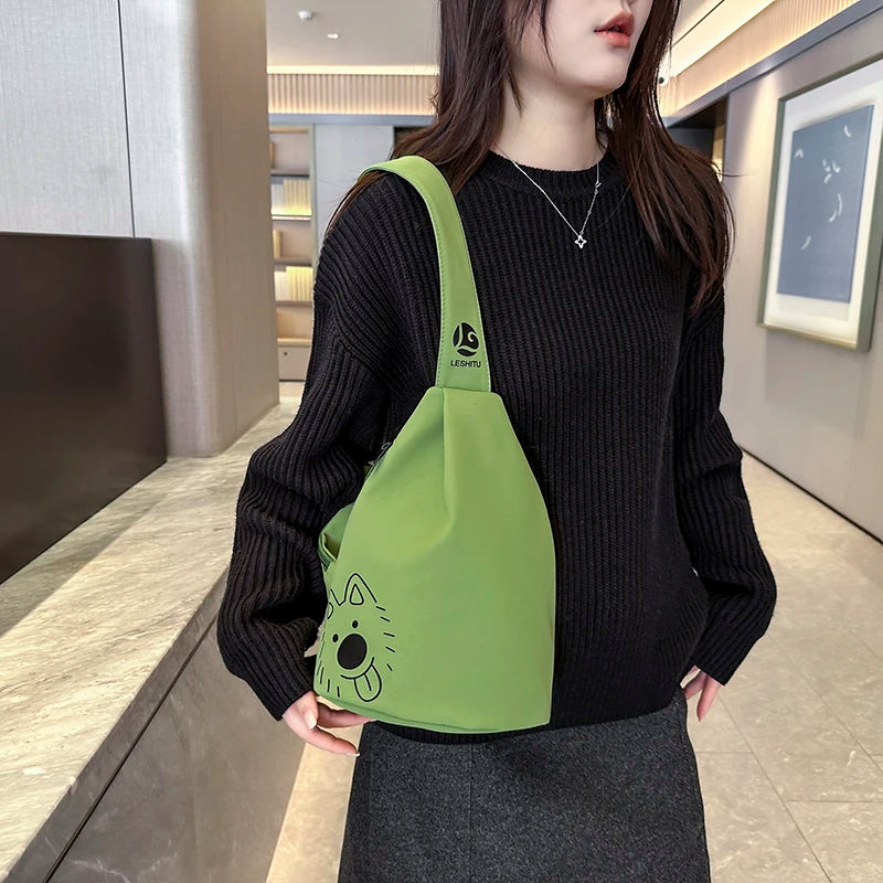 Cartoon Chest Sling Bag for Women | Versatile Crossbody Daypack