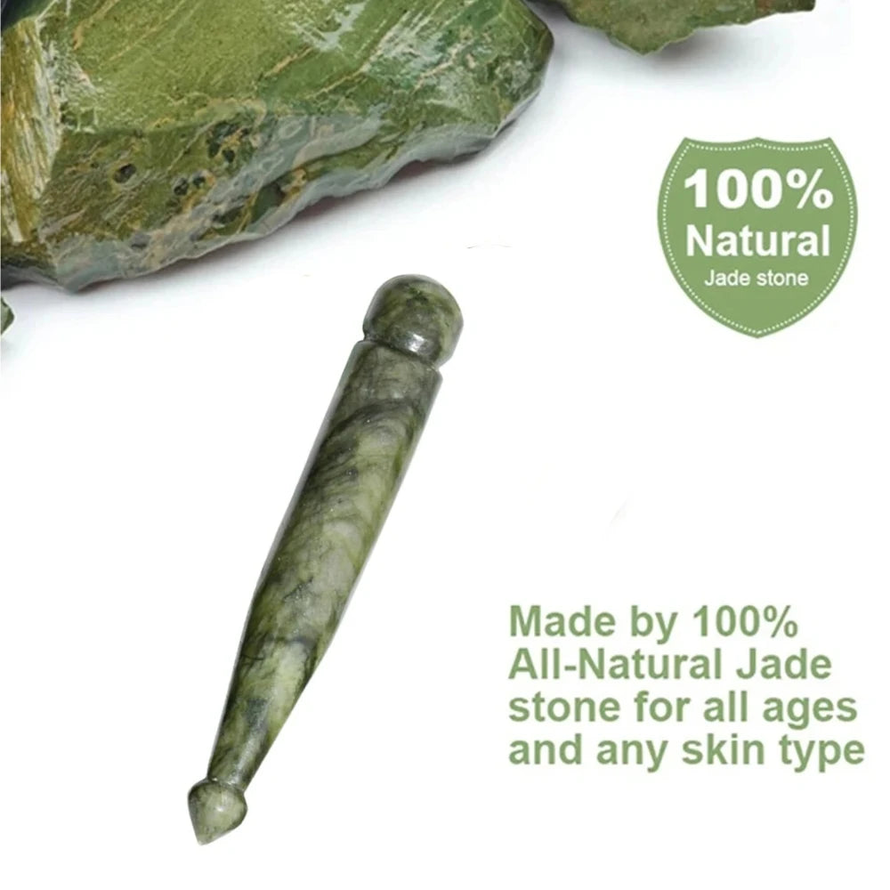 Natural Jade Gua Sha Acupuncture Pen for Deep Tissue Massage