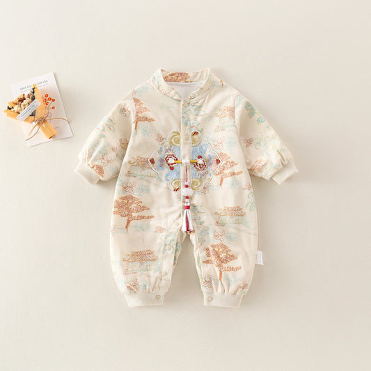 Unisex Baby Jumpsuits | Adorable Floral Embroidery Spring Outfits