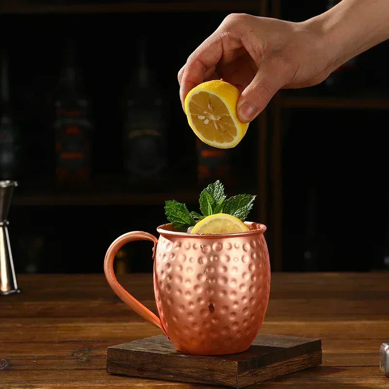 Copper Moscow Mule Mug Durable Coppery Beer Mugs Coffee Mug Milk Cup Pure Copper Cup Drinkware
