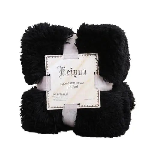 Soft Fluffy Shaggy Throw Blanket | Cozy Faux Fur Bedspread