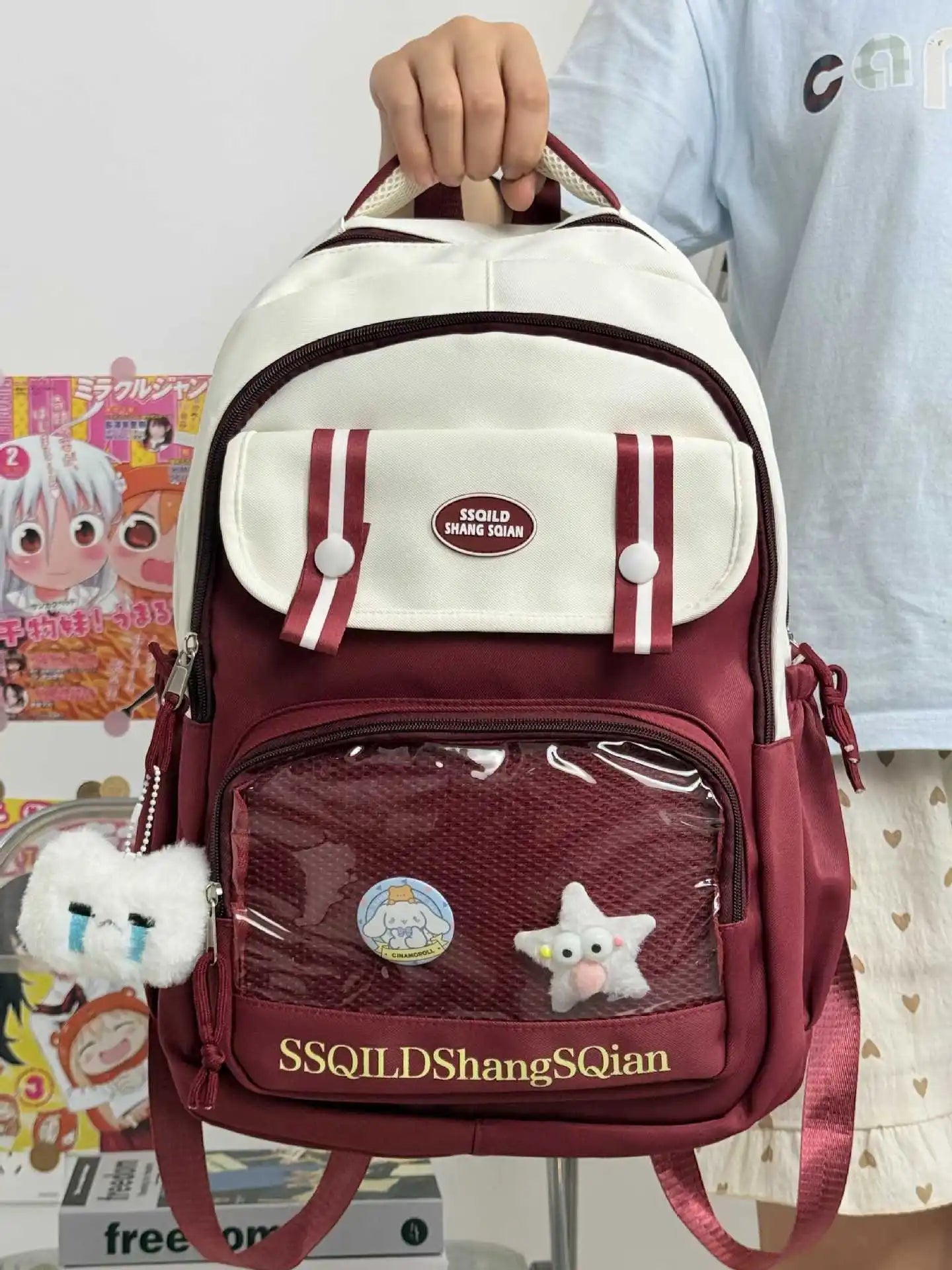 Cute Japanese Style Versatile Backpack | Fashionable Double Shoulder Bag