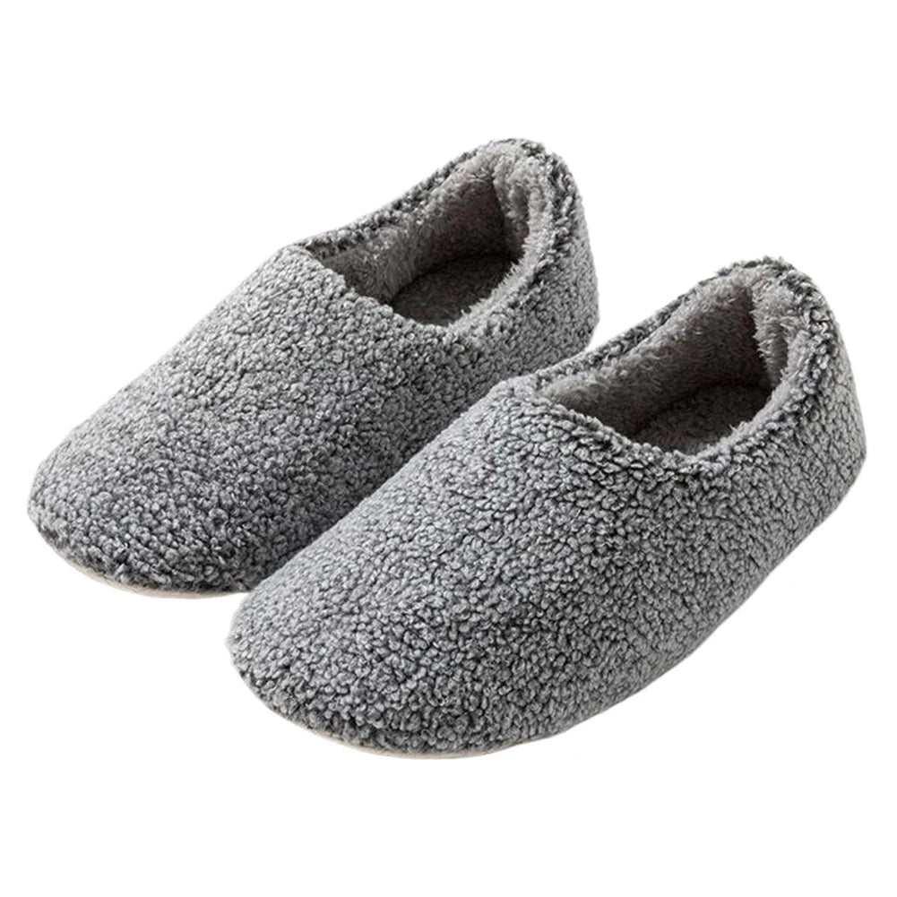 Cozy Women Plush Closed-Back Slippers | Warm Comfortable Indoor Shoes