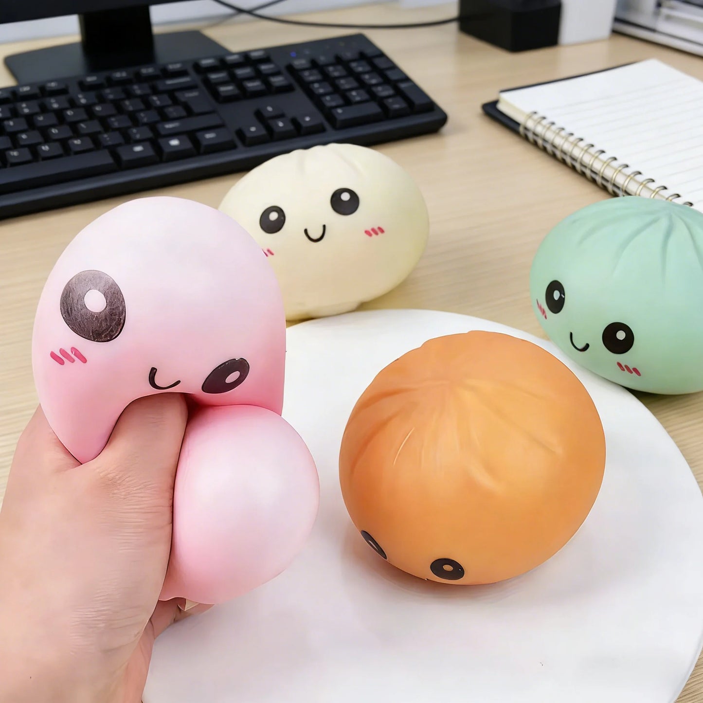 Dumpling Squishy Stress Ball | Soft Silicone Anti-Stress Toy