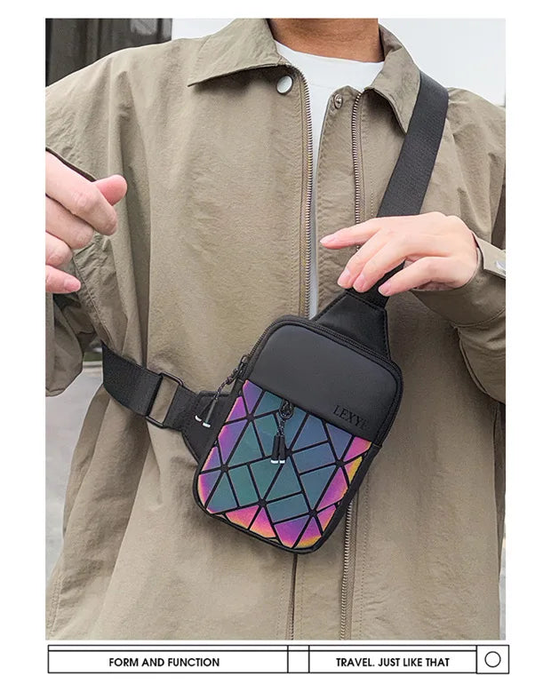 Stylish Crossbody Small Bag | Fashionable Rhombus Grid Design