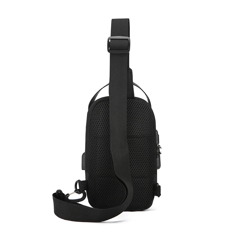 Men's Anti-Theft Sling Bag | USB Charging Crossbody Pack