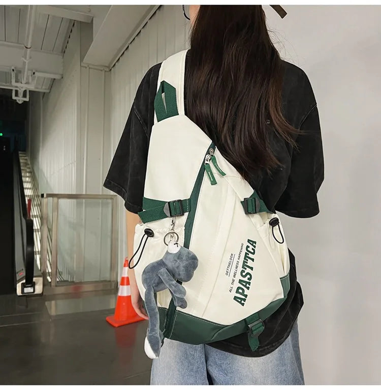 Outdoor Motorcycle Sport Travel Crossbody Bag Tactical Multifunction Waterproof Single Shoulder Backpack Unisex Casual Chest Bag