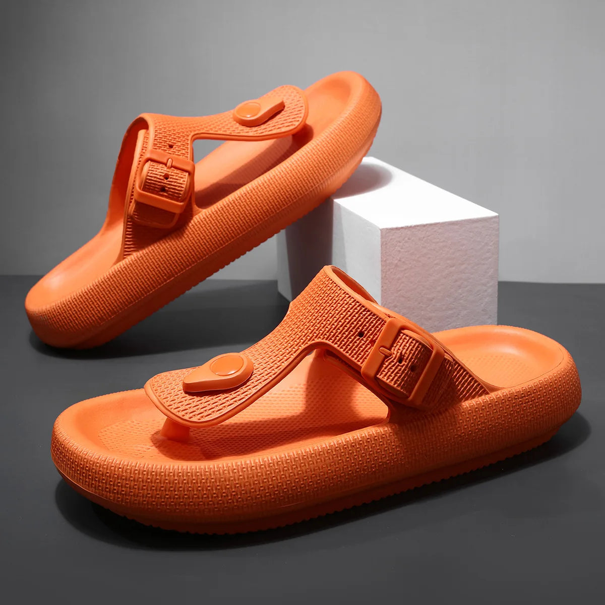 Men's Adjustable Buckle Flip Flops | Summer Beach Sandals