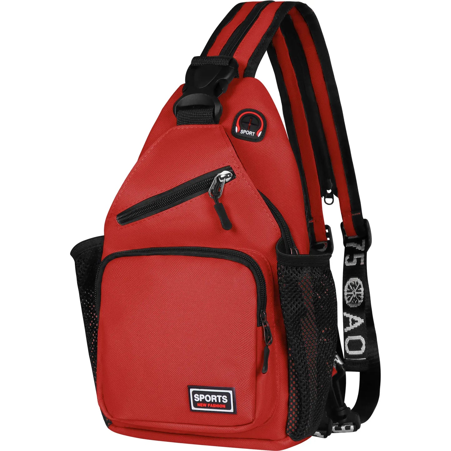Stylish Crossbody Chest Bag with Headphone Jack & Phone Pocket