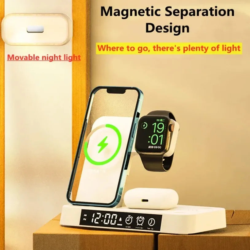 30W 3-in-1 Fast Charging Station | Wireless Charger & Night Light
