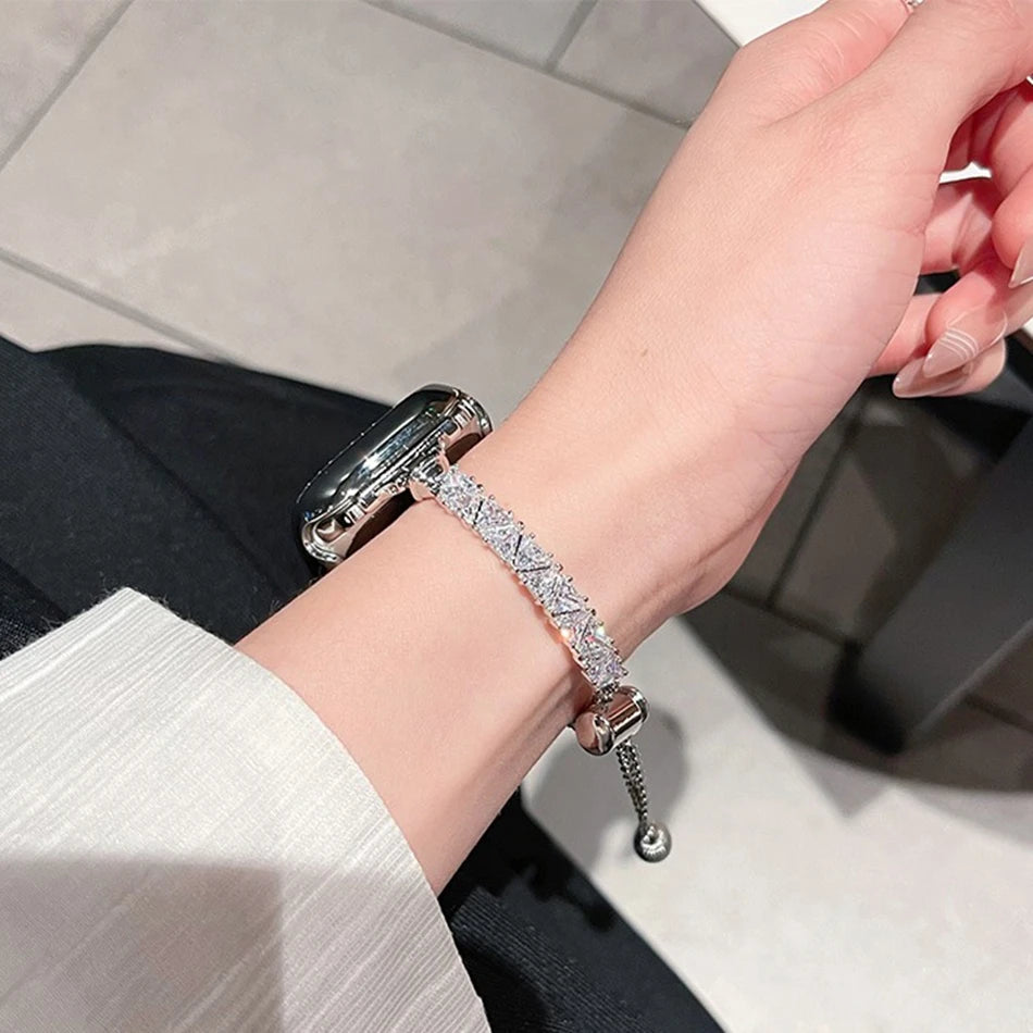 Luxury Zircon Diamond Bangle Strap for Apple Watch Series 10-11