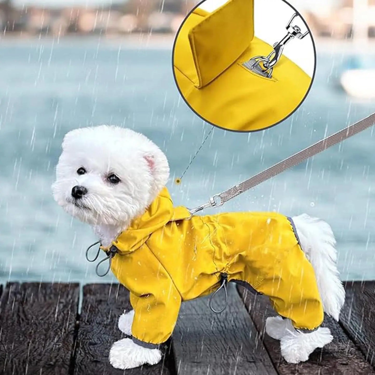 Waterproof Adjustable Dog Raincoat for All Weather Adventures