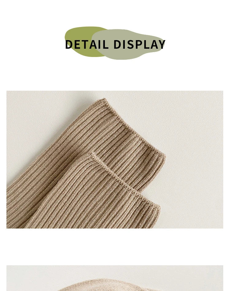 6 Pairs Women's Winter Cotton Socks | Cozy & Stylish Warmth