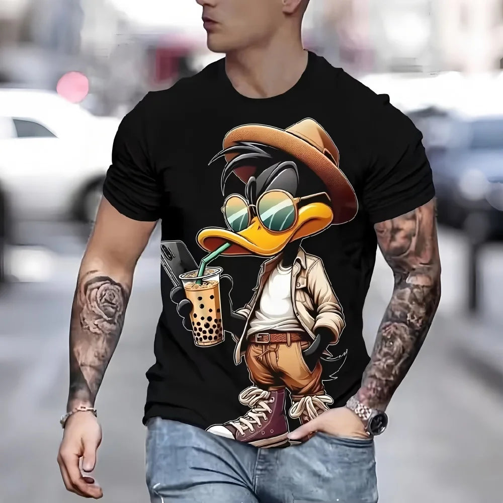 Funny Duck 3D Print Casual Tee | Breathable, Lightweight & Trendy
