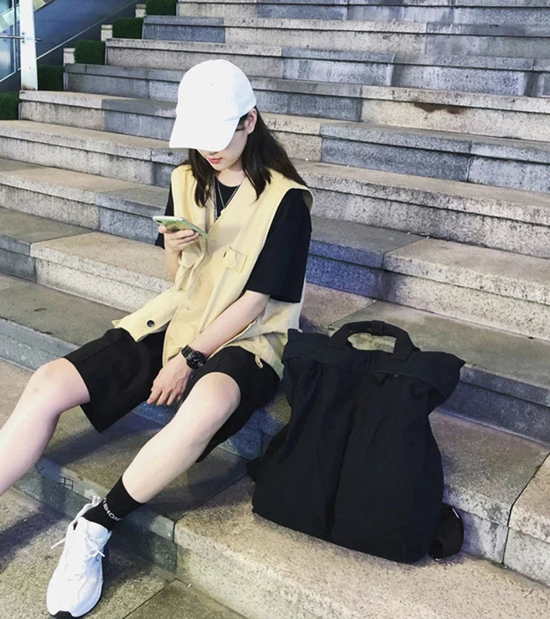 Large Capacity Retro Canvas Backpack for Women | Stylish School Bag