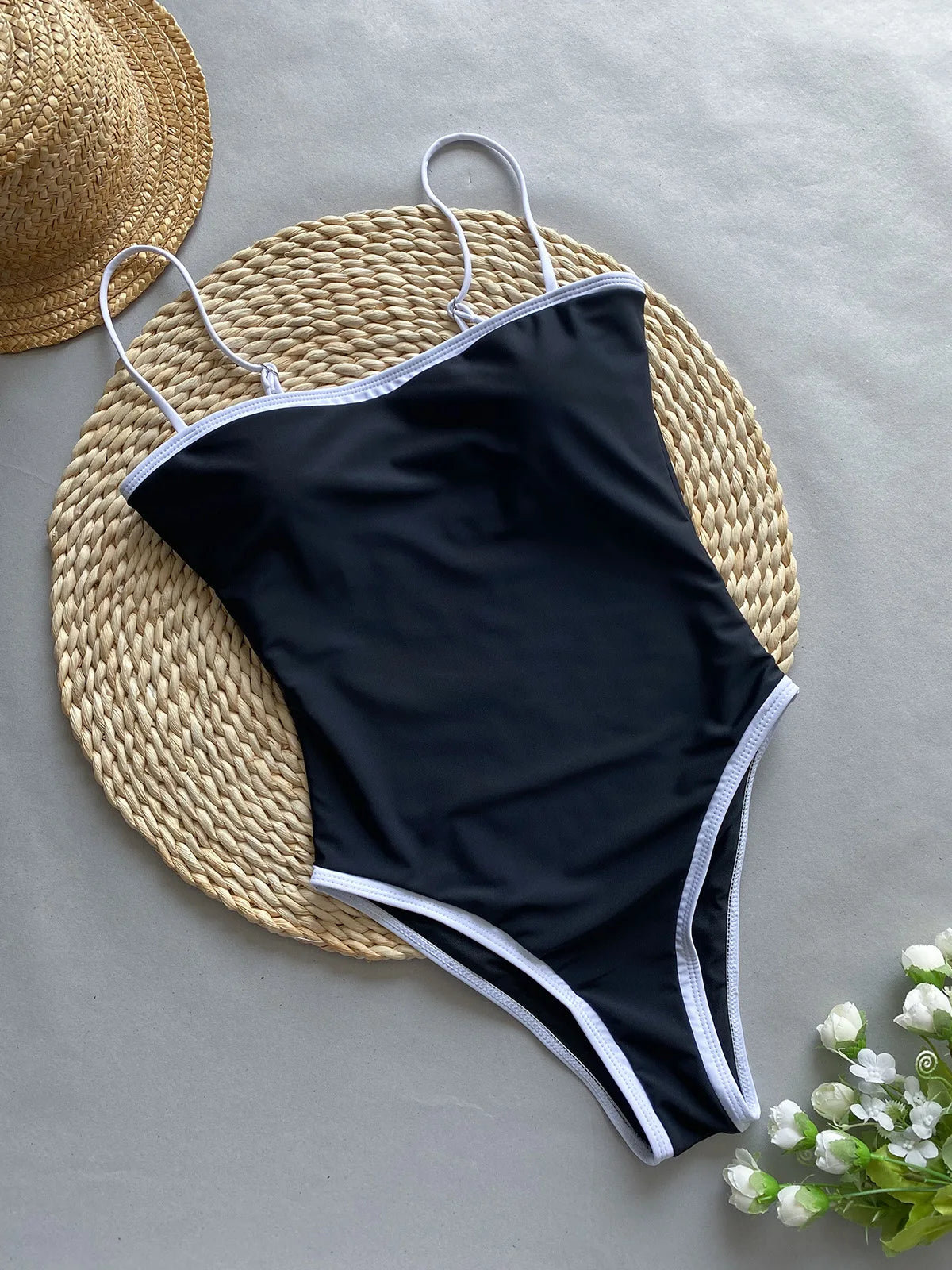 High Waist Women's Swimwear | Luxury Ribbed Two-Piece Bikini Set