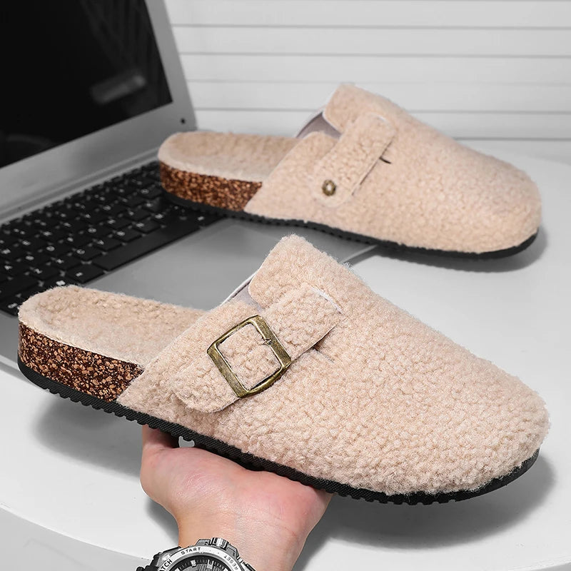 Cozy Unisex Plush Cotton Slippers | Non-Slip Winter House Shoes
