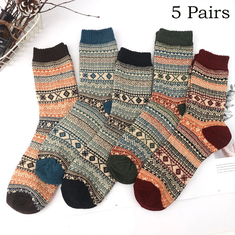 Colorful Wool Socks for Men | Warm & Comfortable Winter Footwear