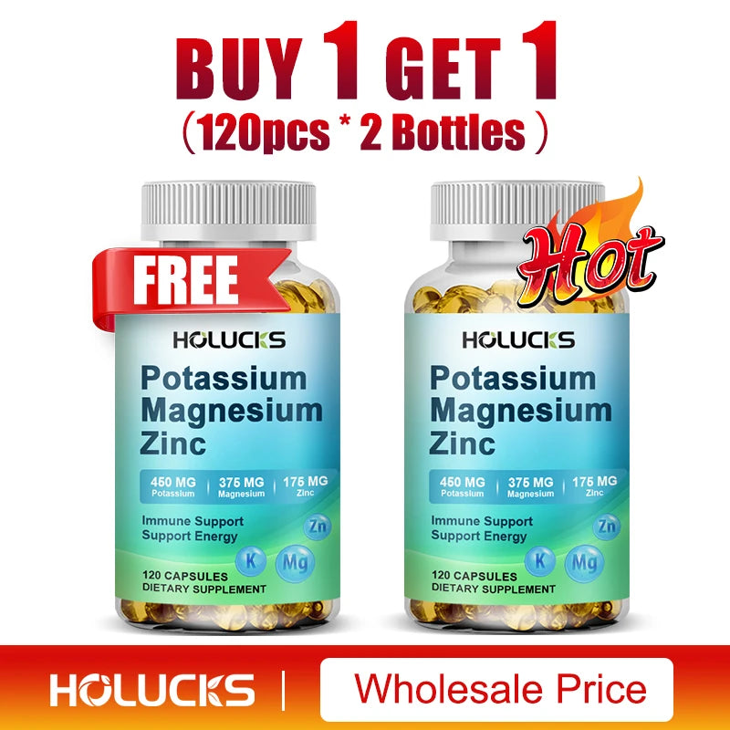 Potassium Magnesium Zinc Capsules | Bone & Heart Health Support