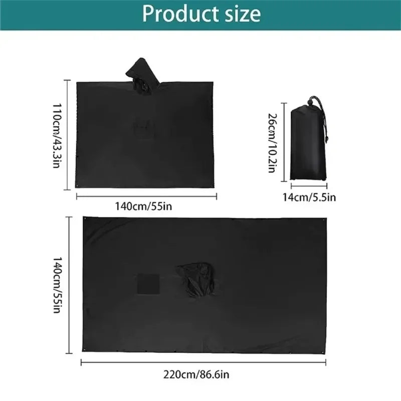Impermeable de viaje 3 en 1 | Poncho ligero para entusiastas del aire libre