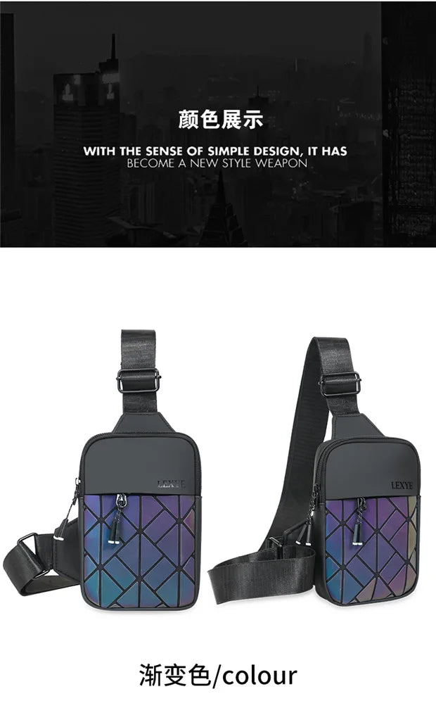 Stylish Crossbody Small Bag | Fashionable Rhombus Grid Design