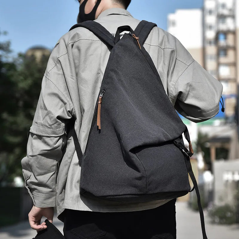 Large Capacity Canvas Backpack for Travel & Commute | Stylish & Versatile