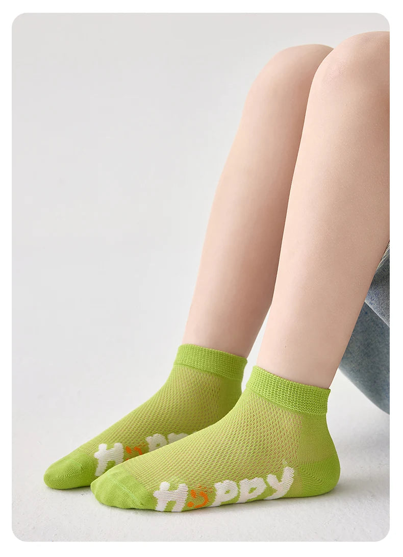 Thin-Style Children's Mesh Boat Socks | Sports Socks for Kids