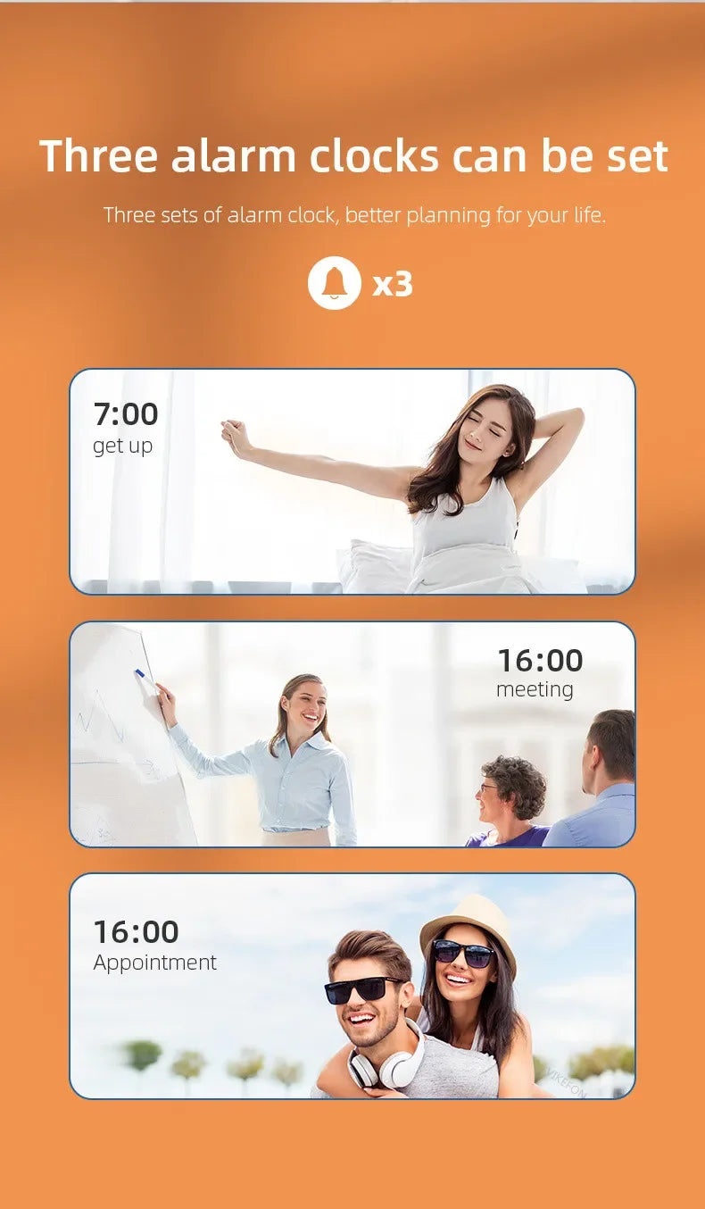 5W Wireless Charger Alarm Clock — Multifunction LED Digital Clock with Thermometer, Time Display & Fast Charging Dock for iPhone, Samsung & Qi-Compatible Phones