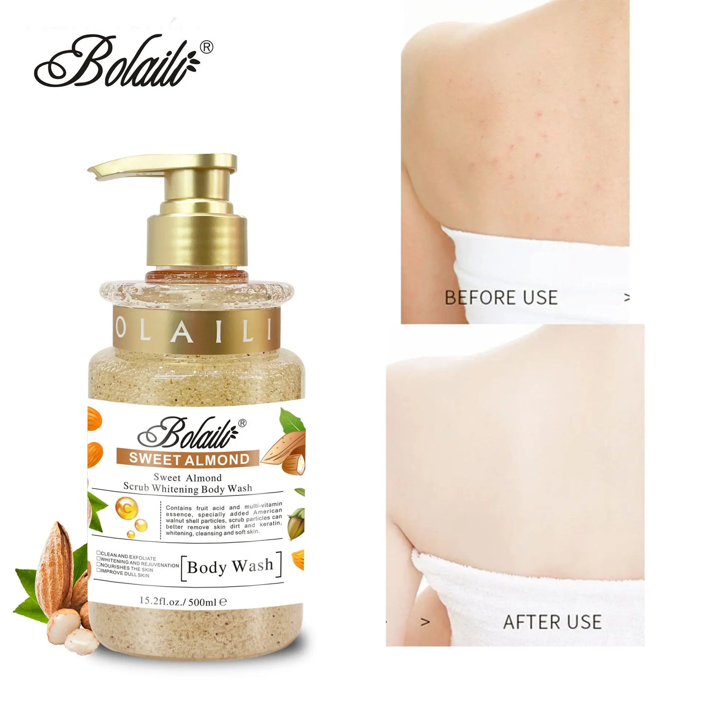 Exfoliating Almond Scrub Body Wash | Deep Clean & Moisturize