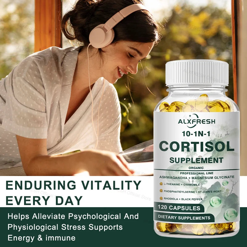 Cortisol Capsules for Relaxation & Sleep Support | Feel Stress-Free