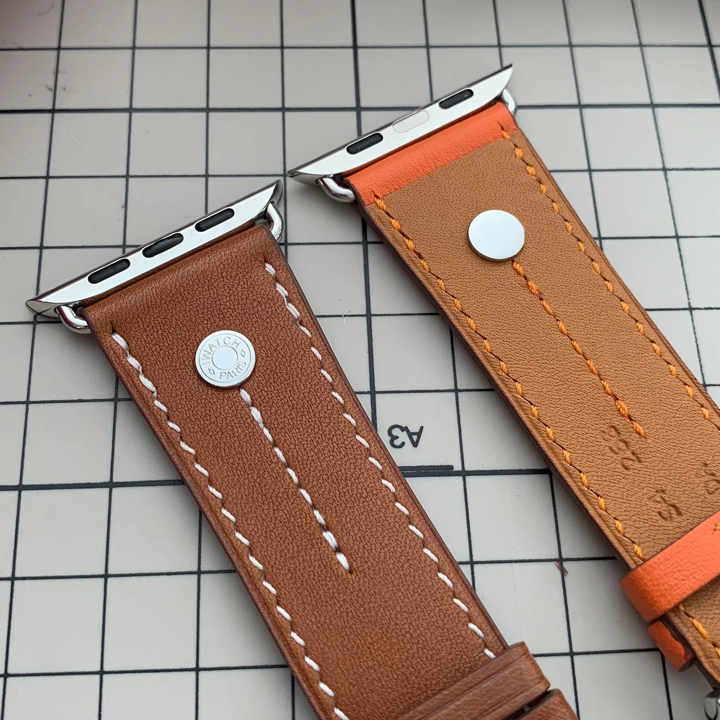 High-Quality Calfskin Leather Single Tour Band for Smartwatch