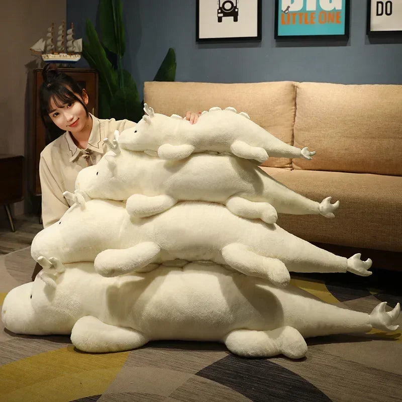 Large Kawaii White Dragon Plush Stuffed Toy for Kids